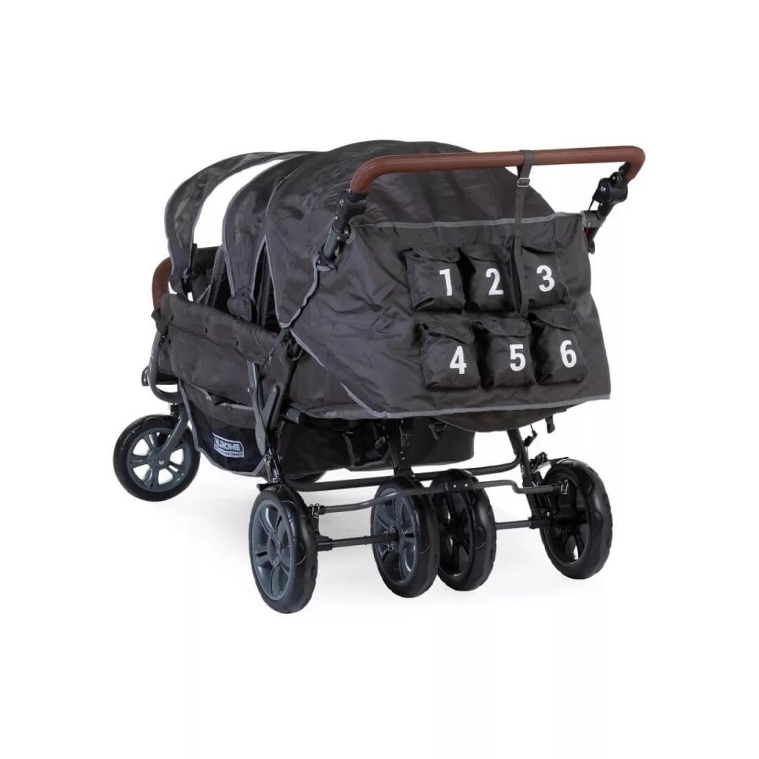 Sixseater Poussette 6 Places ( avec frein automatique ) Anthracite Childhome – Image 5