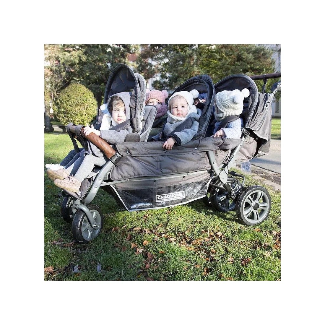 Sixseater Poussette 6 Places ( avec frein automatique ) Anthracite Childhome